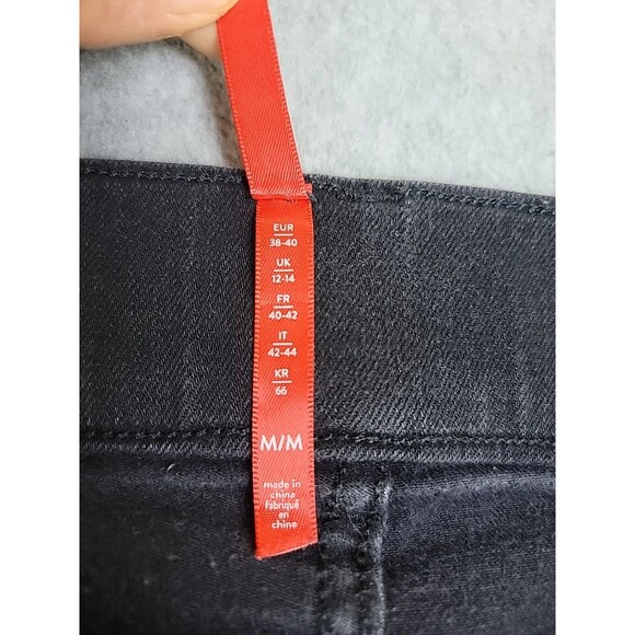 Spanx Jeans Jeggings Womens Large 31x27 M Black Skinny High Rise Stretch Modern - Picture 10 of 13